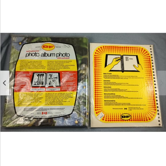 Vtg DF Desmarais Photo Album African Violet Padded Cover 20 Self Adhesive Pages - Picture 2 of 2